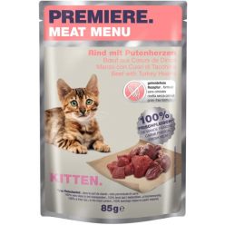 Premiere Meat Menu macska tasak kitten marha&pulyka 12x85g