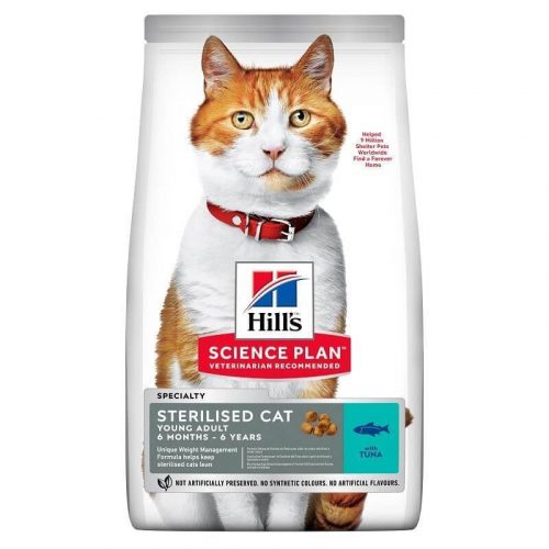 Hill's Science Plan száraz macskaeledel adult steril tonhal 3kg