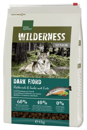 Real Nature Wilderness száraz kutyaeledel senior Dark Fjord gímszarvas&lazac 4kg