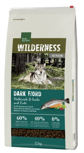 Real Nature Wilderness száraz kutyaeledel senior Dark Fjord gímszarvas&lazac 12kg