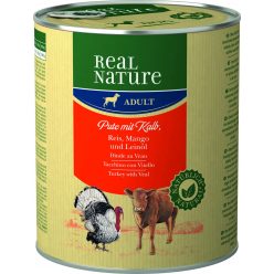 REAL NATURE Classic kutya konzerv adult pulyka&borjú 6x800g