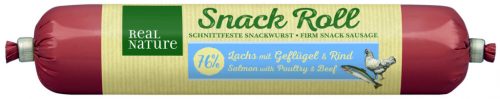 Real Nature Snack Roll kutya jutalomfalat lazac&szárnyas&marha 80g