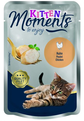 Moments macska tasak kitten csirke 12x70g