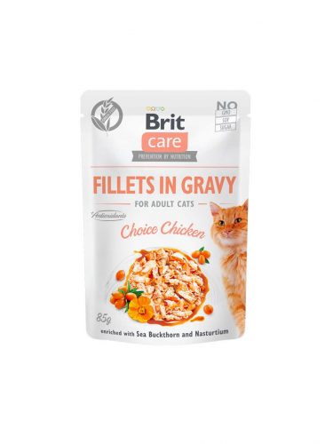 Brit Care macska tasak adult gravy csirke 24x85g