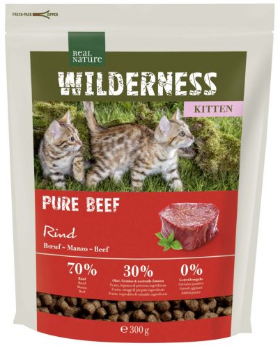 Real Nature Wilderness kitten száraz macskaeledel pure marha 300g