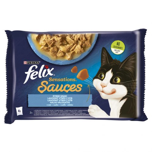 Felix Sensations Sauces macska tasak MP halas 4x85g