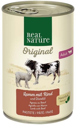 Real Nature Original macska konzerv adult bárány&marha 6x400g