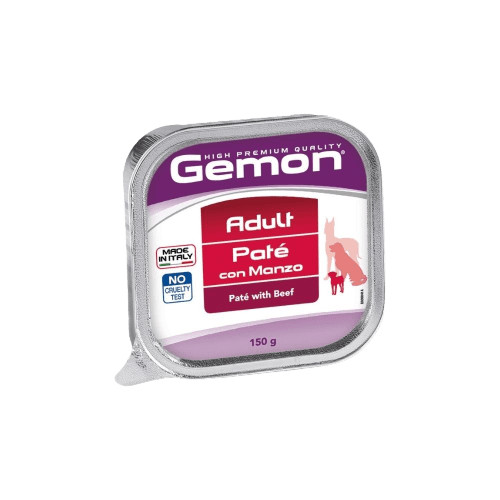 GEMON kutya tálka adult marha 24x150g