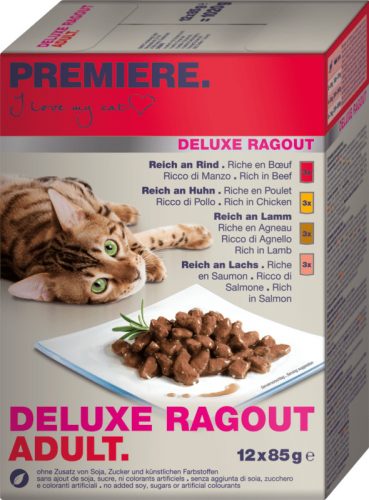 Premiere Deluxe Ragout macska tasak MP adult 12x85g