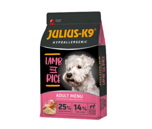 Julius K9 hipoallergén száraz kutyaeledel adult bárány&rizs 12kg