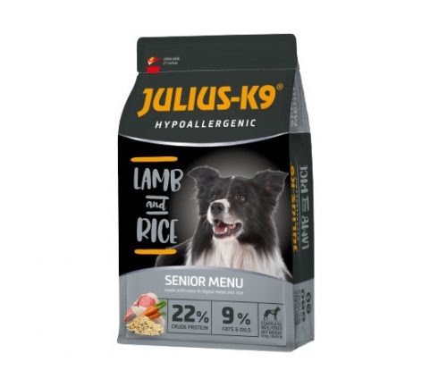 Julius K9 hipoallergén száraz kutyaeledel senior bárány&rizs 12kg