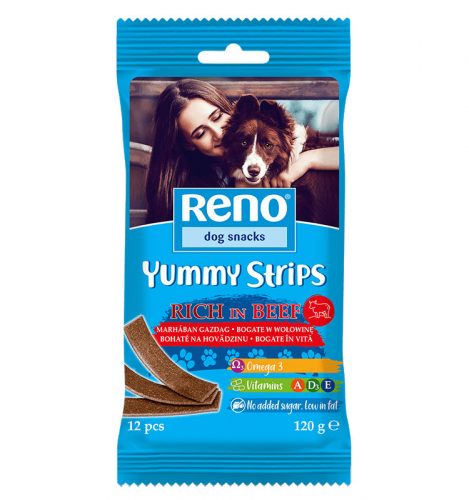 RENO Strips kutya jutalomfalat marha 120g