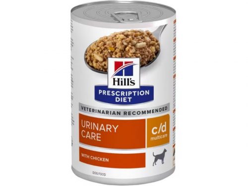 HILLS Prescription Diet Multicare kutya konzerv húgykő ellen c/d csirke 12x370g