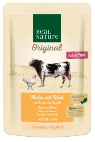 Real Nature Original macska tasak adult marha pástétom 12x85g