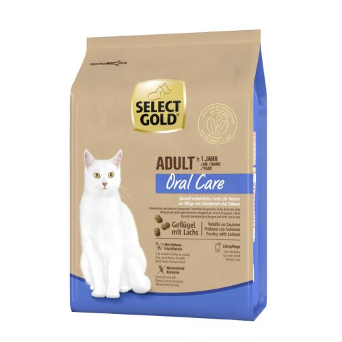 Select Gold Oral Care adult száraz macskaeledel szárnyas&lazac 2,5kg