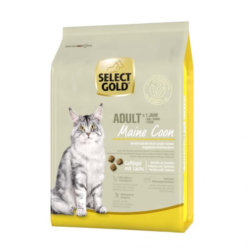 Select Gold Maine Coon adult száraz macskaeledel szárnyas&lazac 2,5kg