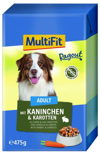 MultiFit nedves kutyaeledel ragu adult nyúl&répa 475g