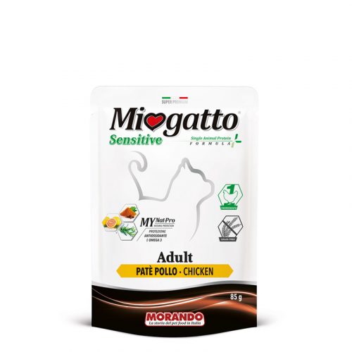 Miogatto macska tasak adult sensitive csirke 24x85g