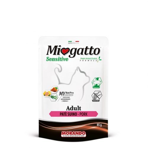 Miogatto macska tasak adult sensitive sonka 24x85g