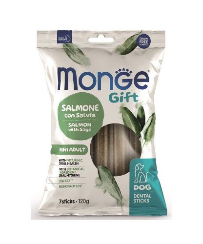 MONGE Gift Dental mini lazac&zsálya 120g