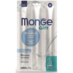 MONGE Gift Stick junior kutya jutalomfalat sertés&tej 45g