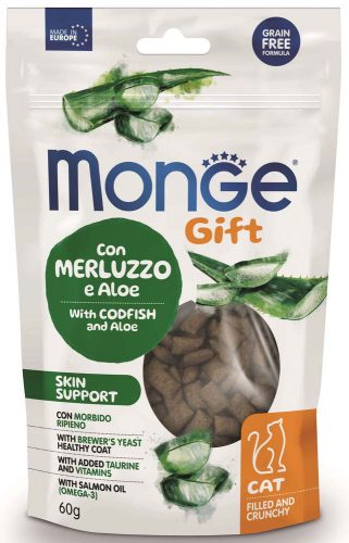 MONGE Gift Filled and Crunchy skin macska jutalomfalat kardhal&aloe vera 60g