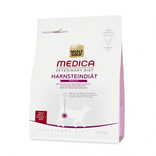 Select Gold Medica húgykő elleni száraz macskaeledel marha 2,5kg