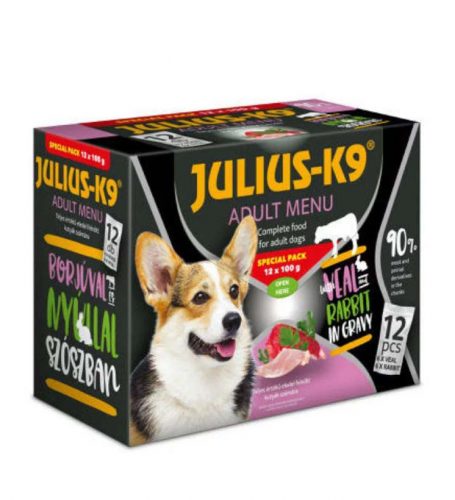 Julius K9 kutya tasak MP nyúl&borjú 12x100g