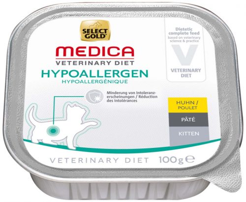 Select Gold Medica macska tálka kitten hipoallergén csirke 16x100g