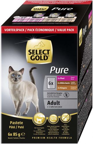 Select Gold Pure macska tasak MP adult egzotikus 6x85g