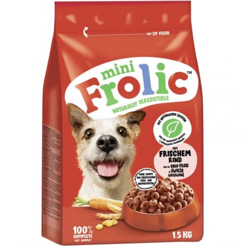 FROLIC mini száraz kutyaeledel marha 1,5kg