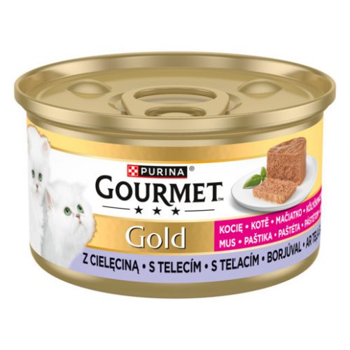 Gourmet Gold macska konzerv kitten borjú 12x85g