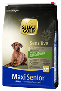 SELECT GOLD Sensitive kutya szárazeledel maxi senior kacsa 4kg