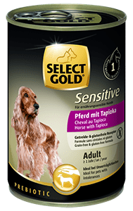 SELECT GOLD Sensitive kutya konzerv adult lóhús&tápióka 6x400g