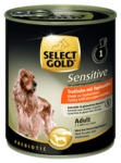 SELECT GOLD Sensitive kutya konzerv adult pulyka&articsóka 6x800g