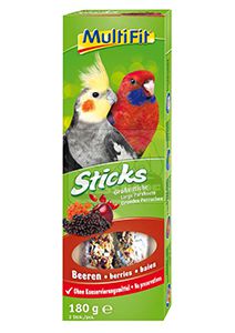 MultiFit Sticks madár eledel papagájoknak bogyós 2x90g