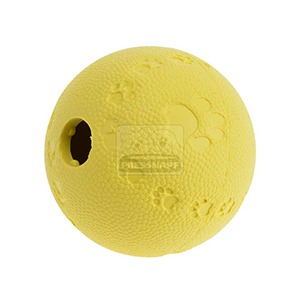 AniOne kutyajáték labda jutalomfalattal tölthető sárga 11cm