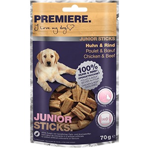 Premiere Junior Sticks kutya jutalomfalat csirke&marha 10x70g