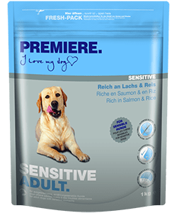 Premiere Sensitive száraz kutyaeledel adult lazac&rizs 1kg
