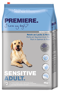 Premiere Sensitive száraz kutyaeledel adult lazac&rizs 4kg