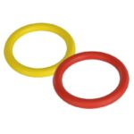 Fit+Fun kutyajáték természetes gumi kör sárga 8cm