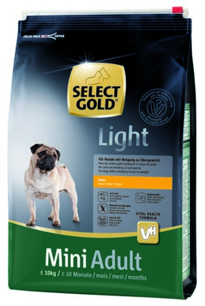 SELECT GOLD Light kutya szárazeledel mini adult csirke 4kg