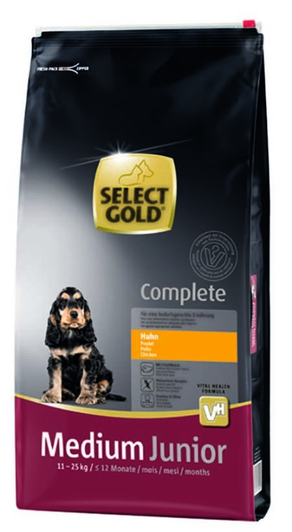 SELECT GOLD Complete kutya szárazeledel medium junior csirke 12kg