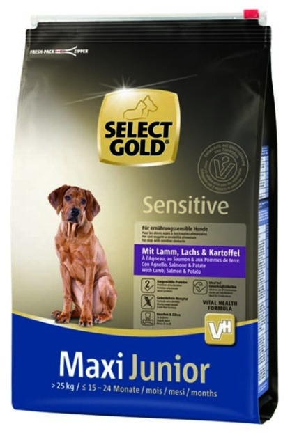 SELECT GOLD Sensitive kutya szárazeledel maxi junior bárány 4kg
