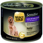 SELECT GOLD Sensitive kutya konzerv junior bárány&lazac 6x200g