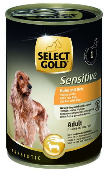 SELECT GOLD Sensitive kutya konzerv adult csirke&rizs 6x400g
