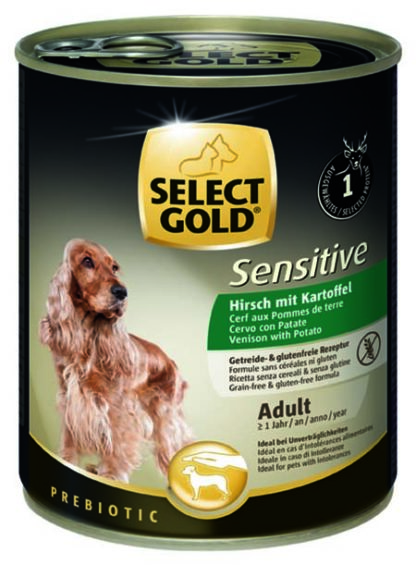 SELECT GOLD Sensitive kutya konzerv adult szarvas&burgonya 6x800g