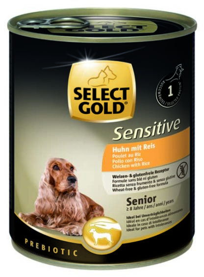 SELECT GOLD Sensitive kutya konzerv senior csirke&rizs 6x800g