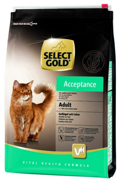 Select Gold száraz macskaeledel adult Acceptance szárnyas&máj 3kg