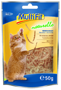 MultiFit Naturelle macska jutalomfalat tonhalfilé 6 hetes kortól 8x50g